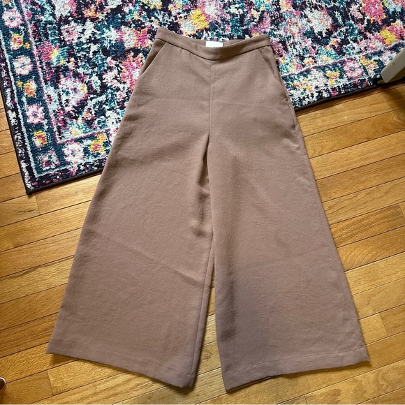 Aritzia Wilfred Lalemant Cropped Wide Leg Culottes Pants Womens 00 - Picture 2 of 9
